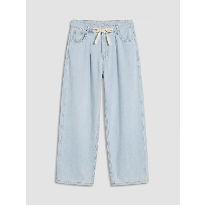 LCW Kids İndigo Baggy Fit Kız Çocuk Jean Pantolon