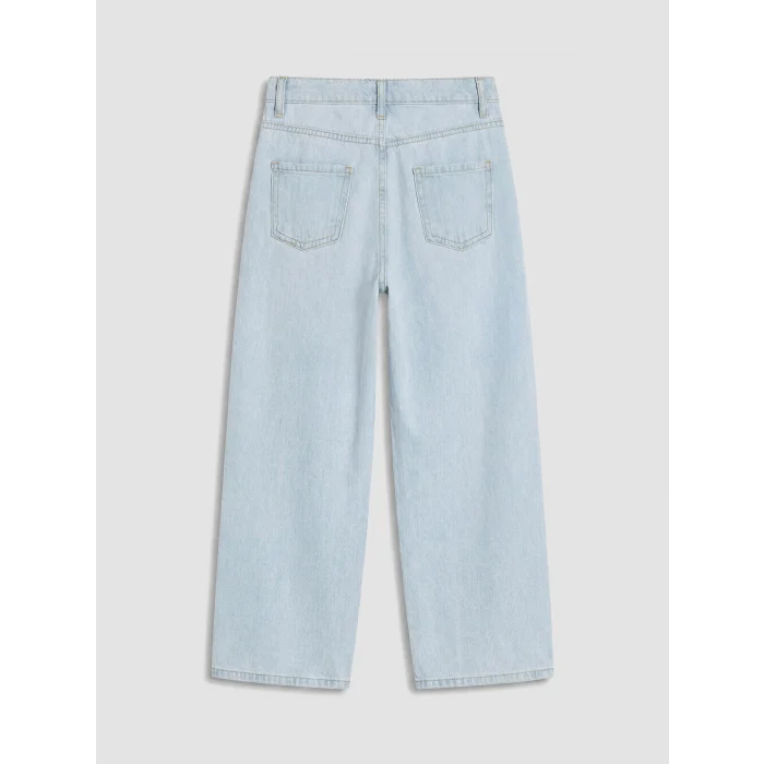 LCW Kids İndigo Baggy Fit Kız Çocuk Jean Pantolon