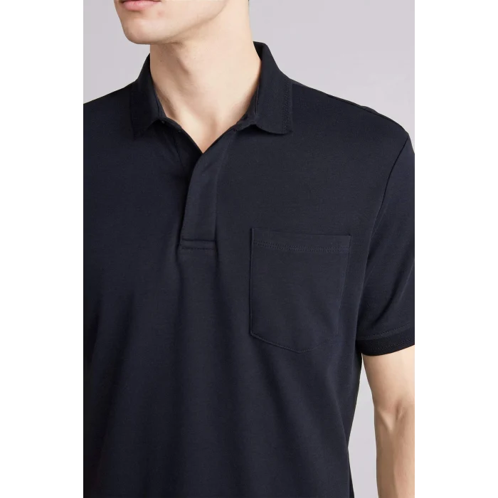 Defacto G2608AXNV64 Lacivert %100 Pamuk Regular Fit Polo Tişört