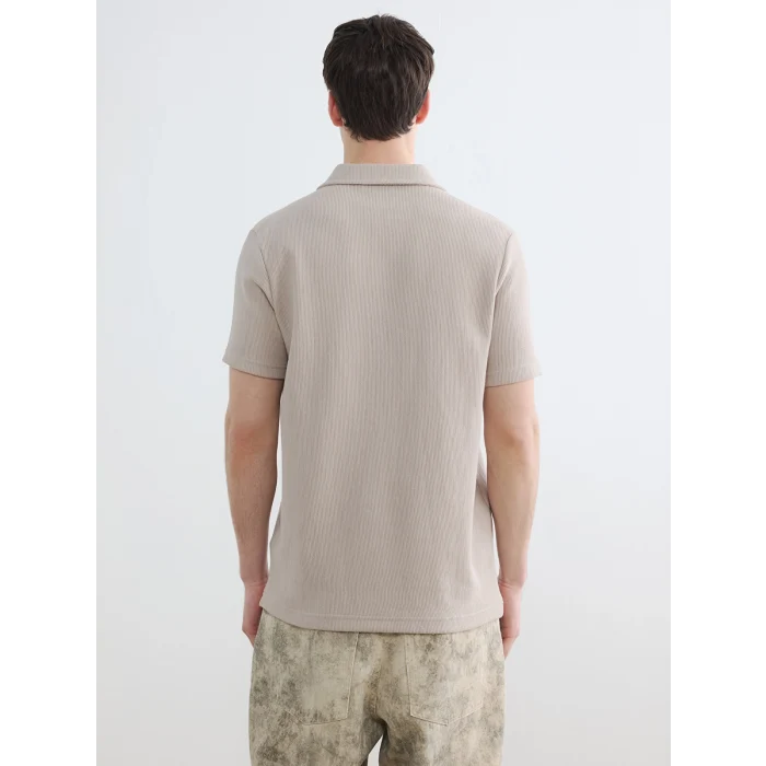 XSIDE Bej Polo Yaka Erkek Tişört