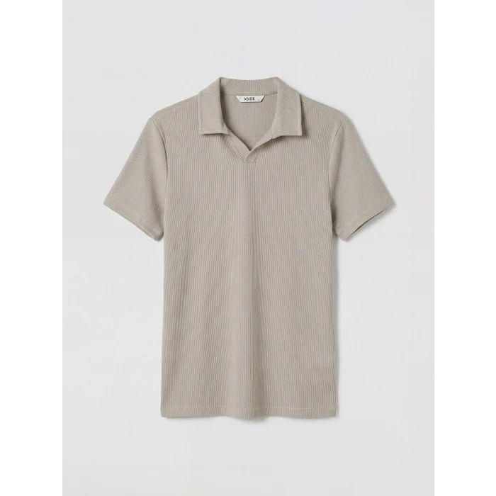 XSIDE Bej Polo Yaka Erkek Tişört
