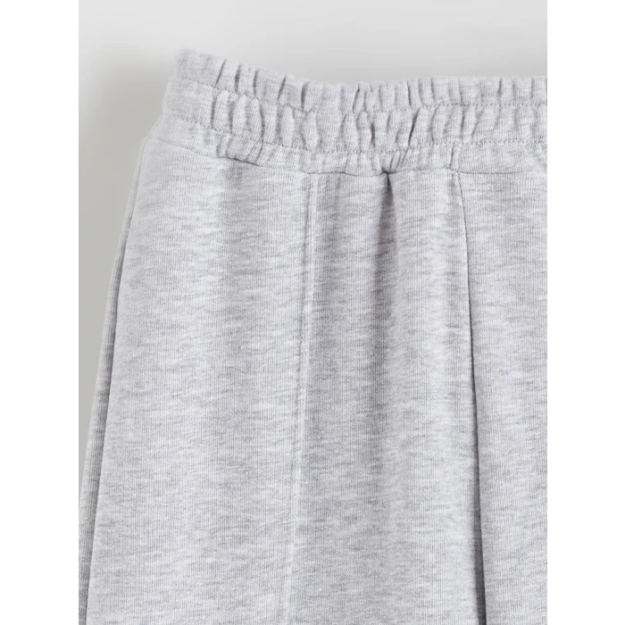 LCW Kids Gri Beli Lastikli Kız Çocuk Eşofman Altı
