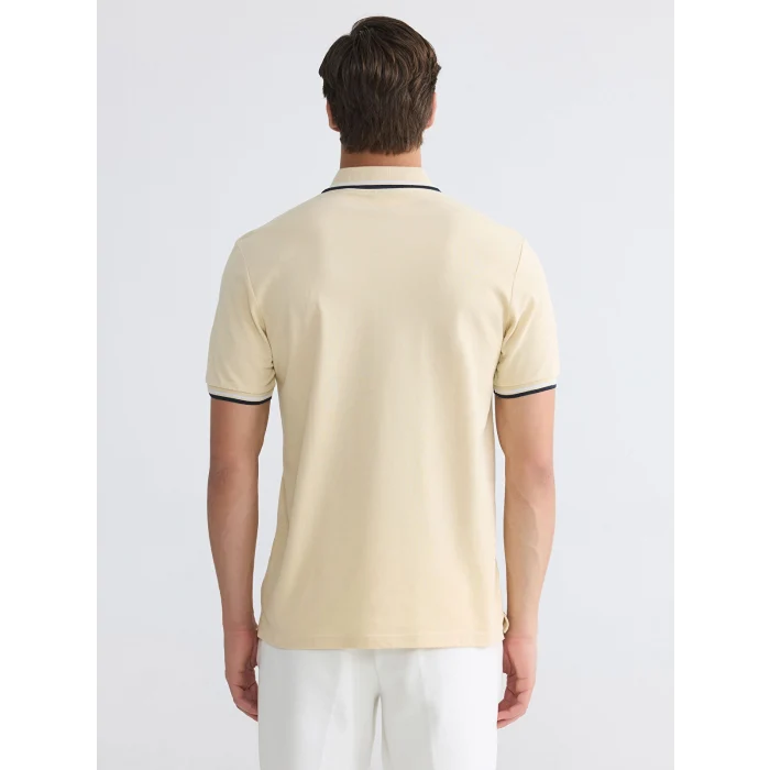 LCWAIKIKI Classic Bej Polo Yaka Pike Erkek Tişört
