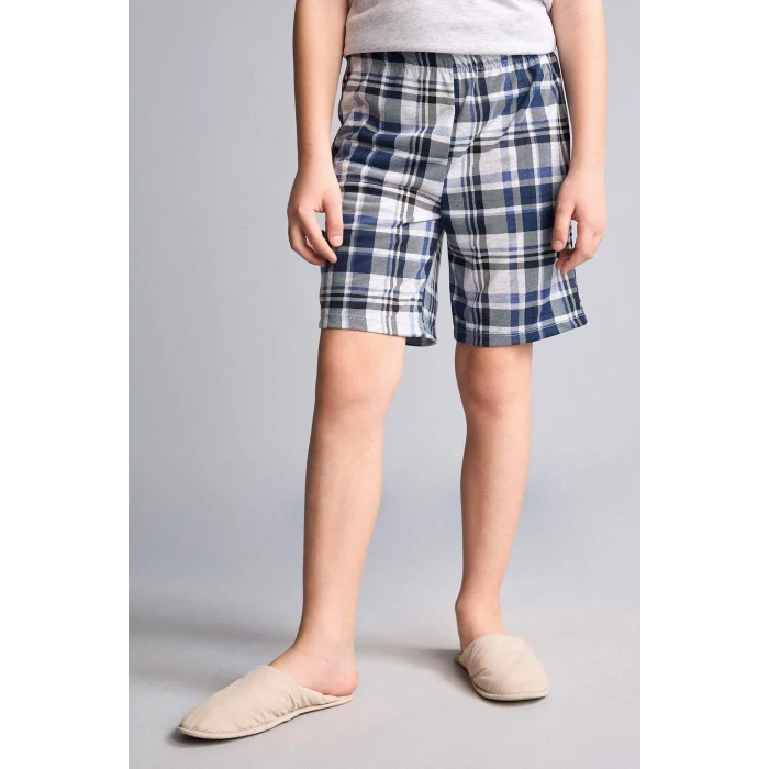 Defacto H0373A8GR400 Gri Regular Fıt Desenli 2li Pijama Takımı Erkek Çocuk