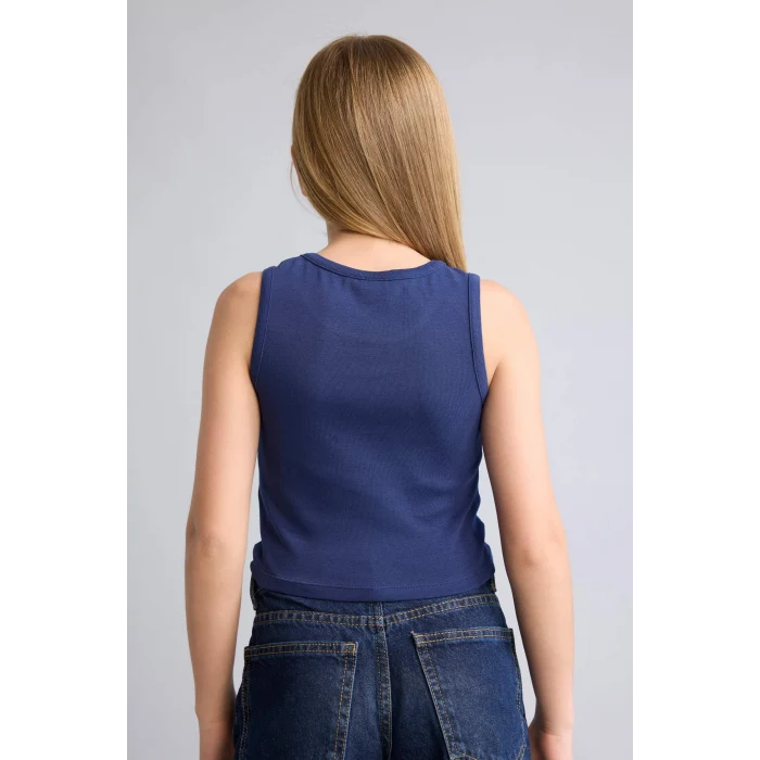 Defacto H7267A8NV42 Lacivert Dısney Lılo & Stıtch Bisiklet Yaka Atlet Kız Çocuk