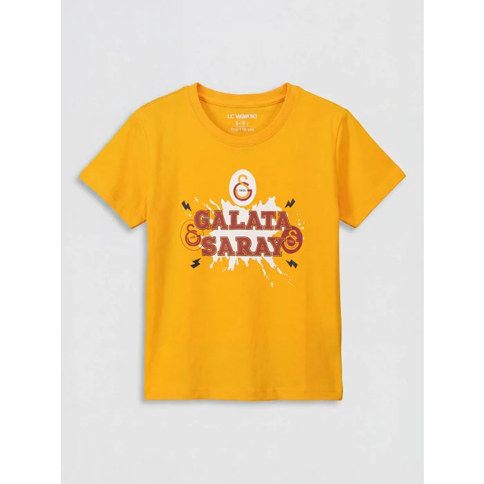 LCW Kids Turuncu Galatasaray Baskılı Erkek Çocuk Pijama Takımı