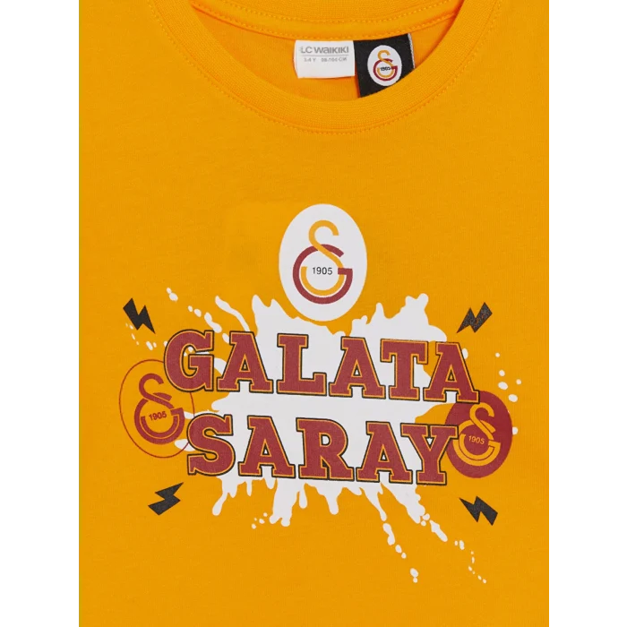 LCW Kids Turuncu Galatasaray Baskılı Erkek Çocuk Pijama Takımı