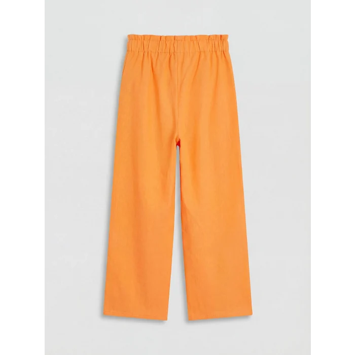 LCW Kids Turuncu Fırfırlı Kız Çocuk Bluz ve Pantolon
