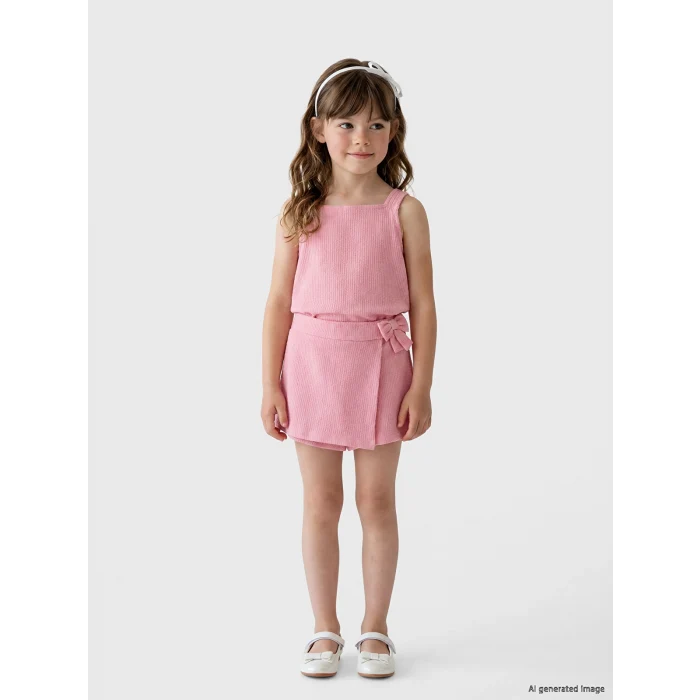 LCW Kids Pembe Kız Çocuk Şortlu Takım