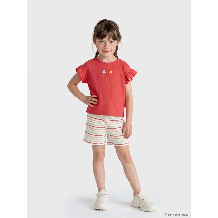 LCW Kids Karışık Kız Çocuk 2li Şort