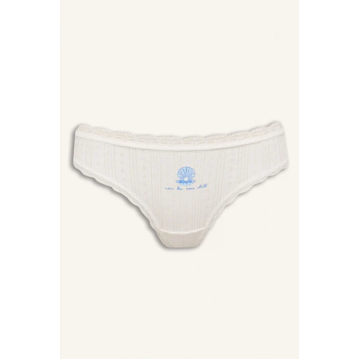 Defacto H7786AXWT16 Beyaz Dantel Detaylı 3lü Slip Külot