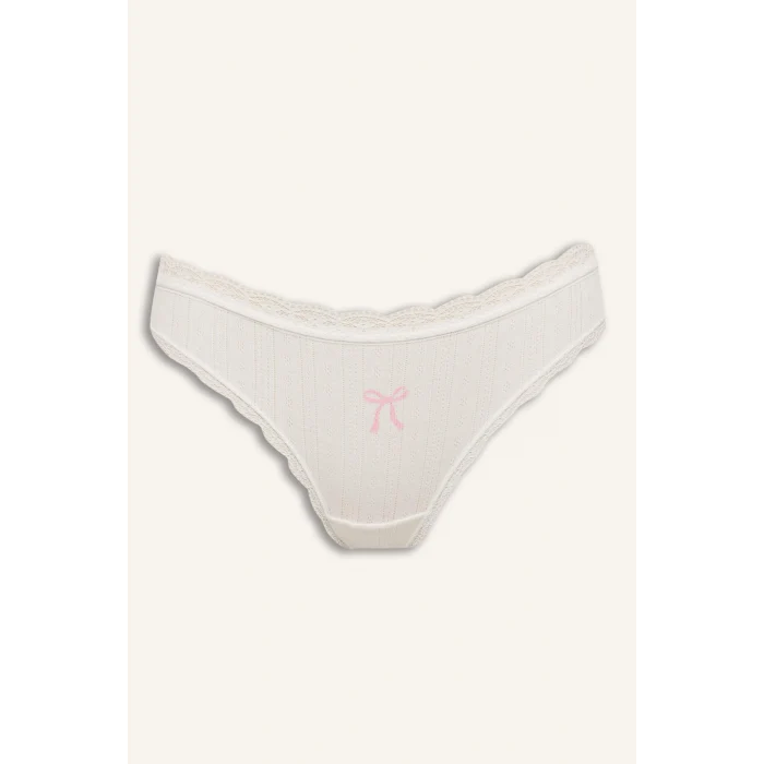 Defacto H7786AXWT16 Beyaz Dantel Detaylı 3lü Slip Külot