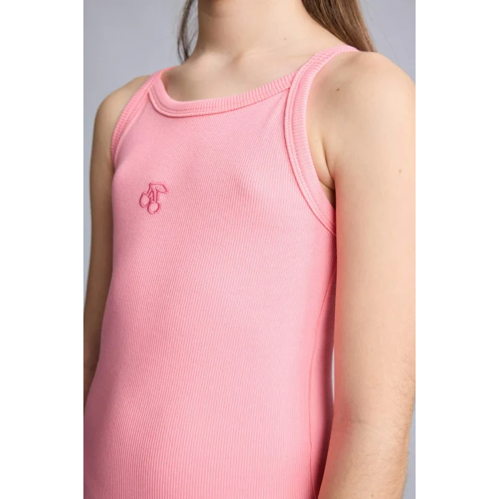Defacto E5806A8PN657 Pembe Kolsuz Fitilli Pembe Elbise Kız Çocuk