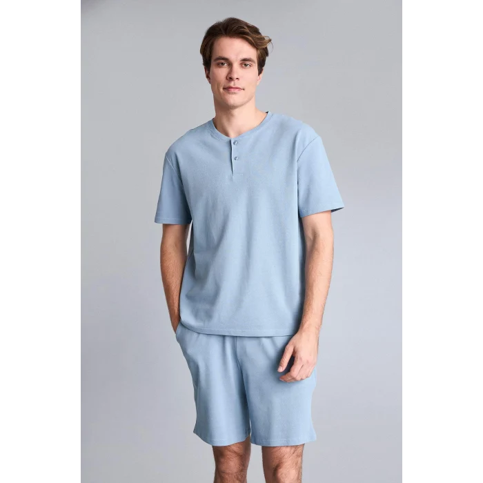 Defacto H5199AXBE299 Mavi %100 Pamuk Marvel Spıderman 2li Pijama Takımı Erkek Bebek