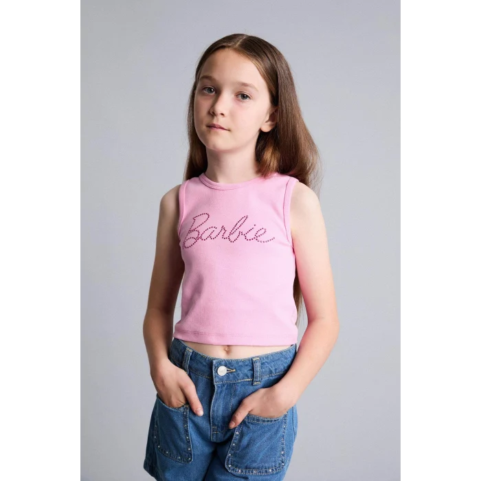 Defacto H7261A8PN666 Pembe Barbie Bisiklet Yaka Atlet Kız Çocuk