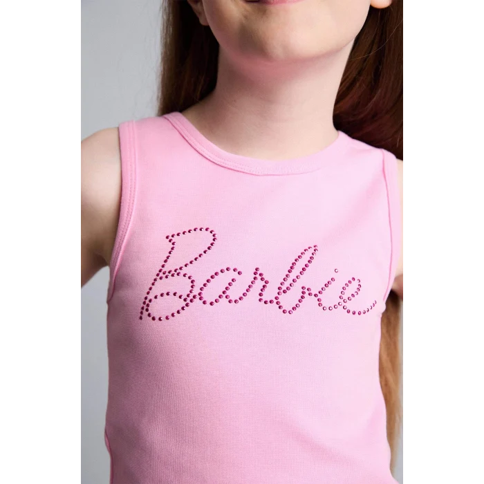 Defacto H7261A8PN666 Pembe Barbie Bisiklet Yaka Atlet Kız Çocuk