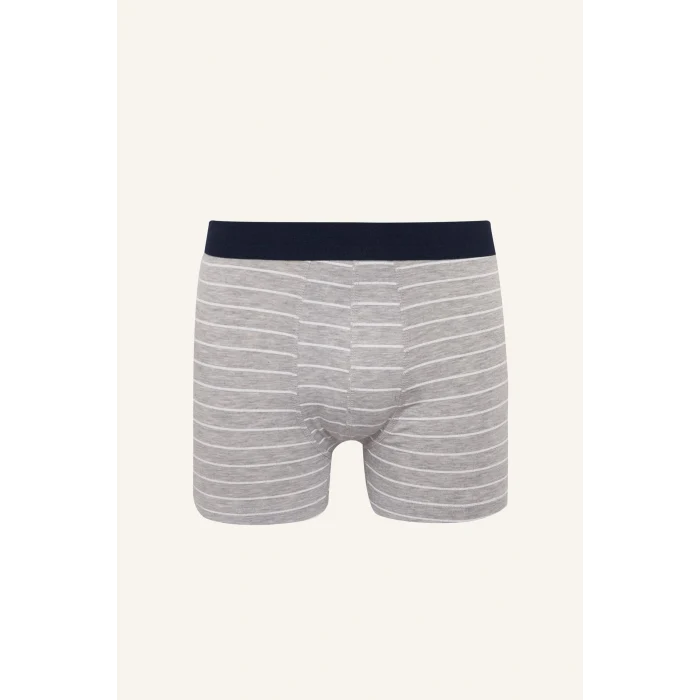 Defacto H4415AXNV135 Lacivert Regular Fıt Çizgili 3lü Boxer Set