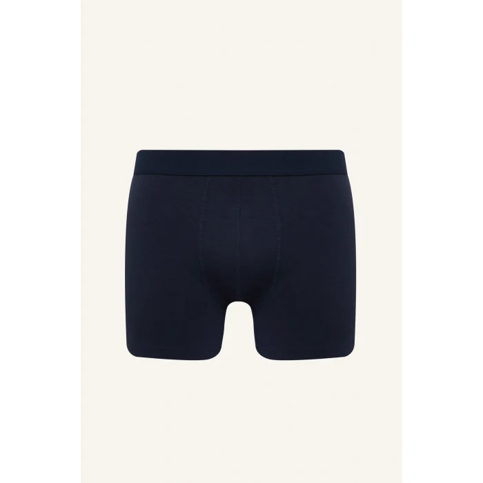 Defacto H4415AXNV135 Lacivert Regular Fıt Çizgili 3lü Boxer Set