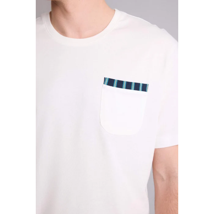 Defacto H5370AXWT34 Beyaz %100 Pamuk 2Li Baskılı Pijama Takım Şort Tişört Erkek Bebek