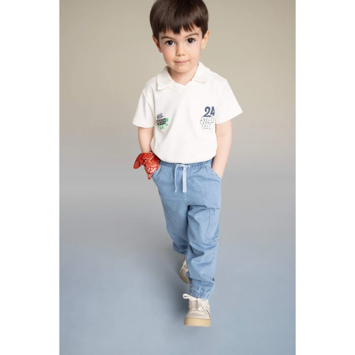 Defacto G8258A5ER98 Ekru Baskılı 2li Takım Erkek Bebek
