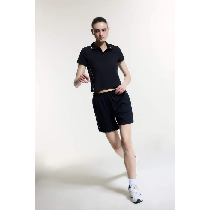 Defacto H7193AXBK81 Siyah Standart Fıt Sporcu Kısa Paça Modal Şort