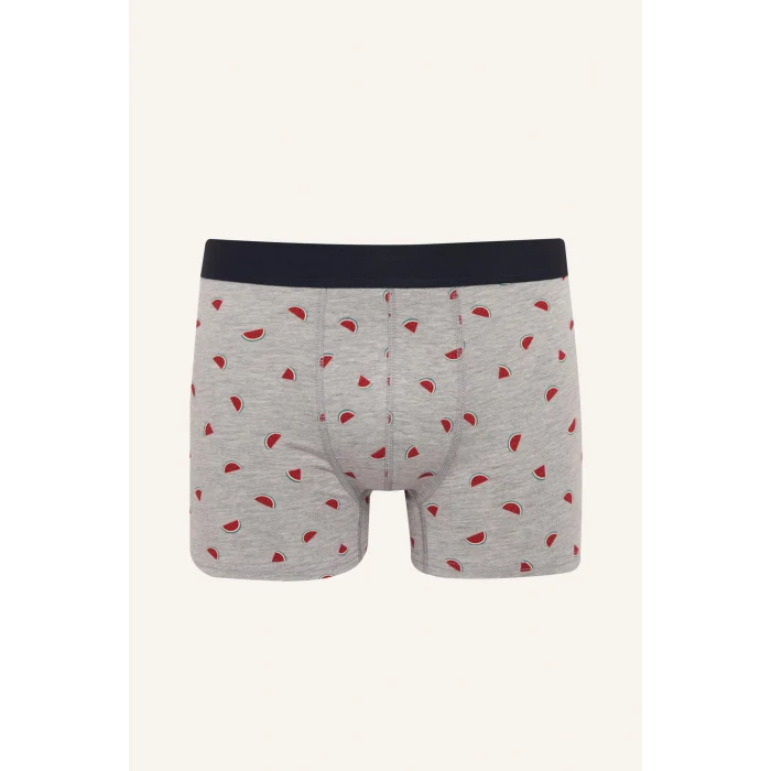 Defacto H4490AXNV135 Lacivert Regular Fıt Baskılı 3lü Boxer