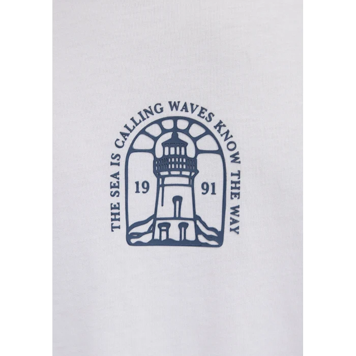 Mavi 0613283-620 Baskılı Beyaz Tişört