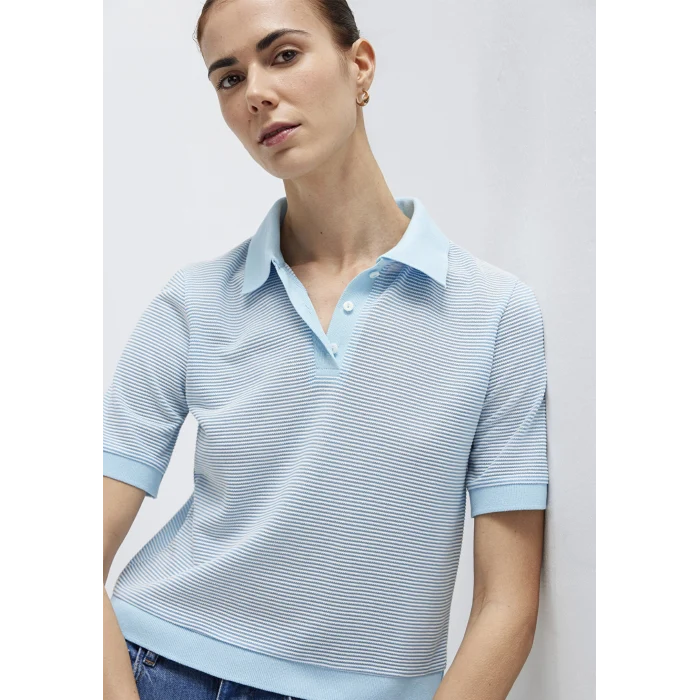 Mavi 1614310-91728 Çizgili Mavi Polo Tişört