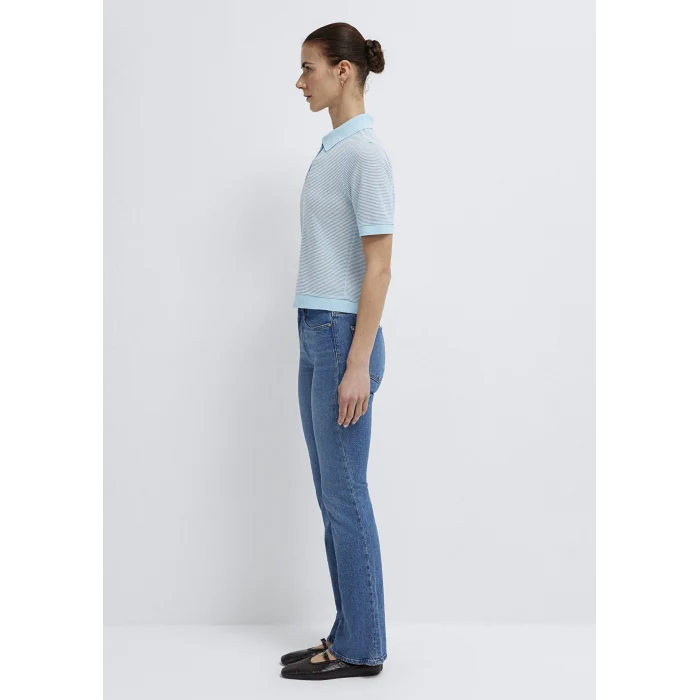 Mavi 1614310-91728 Çizgili Mavi Polo Tişört