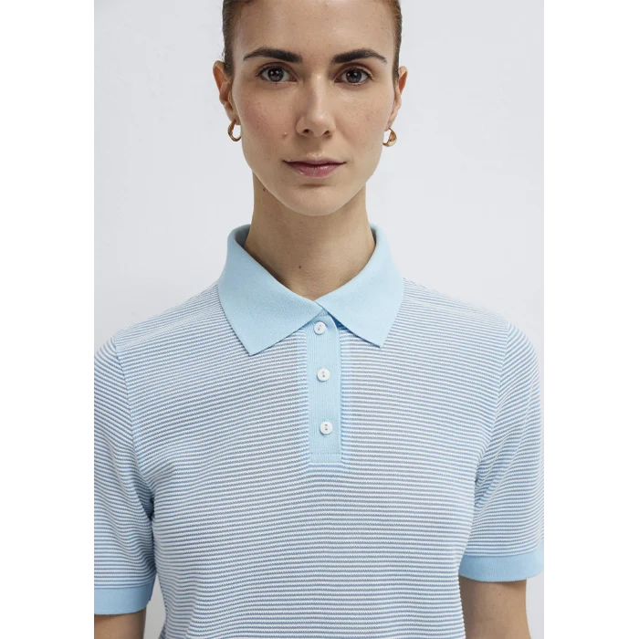 Mavi 1614310-91728 Çizgili Mavi Polo Tişört