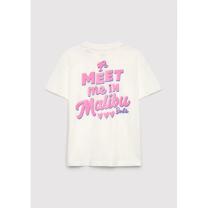 Mavi 7610453-70057 Barbie Baskılı Ekru Tişört