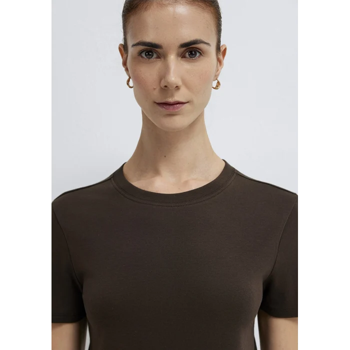 Mavi 1614181-90707 Kahverengi Basic Tişört