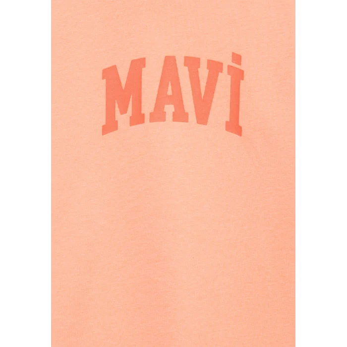 Mavi 7610467-71160 Mavi Logo Baskılı Turuncu Tişört