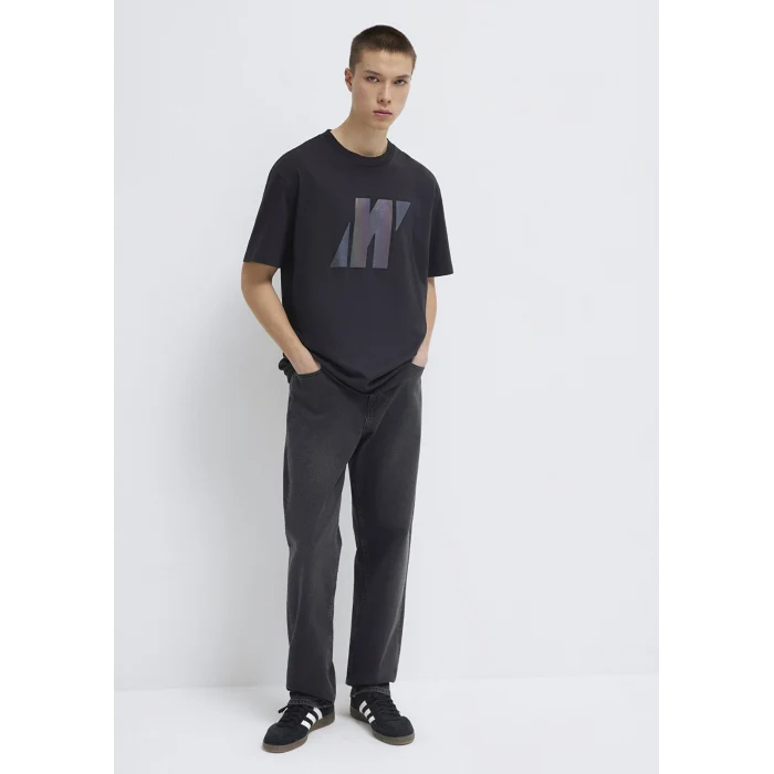 Mavi 0613087-900 Mavi Pro Logo Baskılı Siyah Tişört