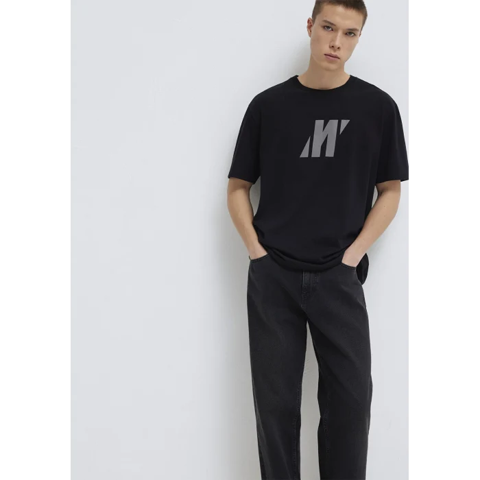 Mavi 0613092-900 Mavi Pro Logo Reflektör Detaylı Siyah Tişört