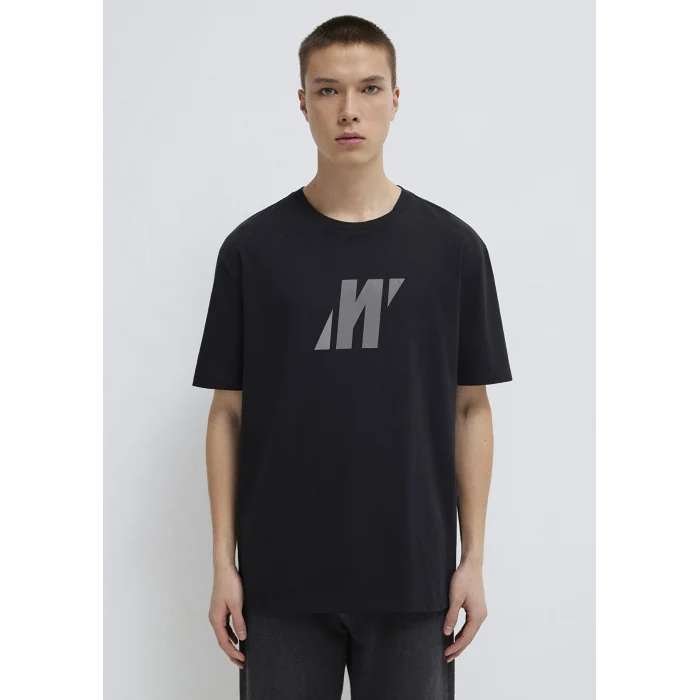 Mavi 0613092-900 Mavi Pro Logo Reflektör Detaylı Siyah Tişört