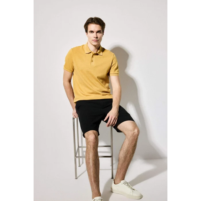 Defacto D4277AXBK27 Siyah REGULAR FIT Keten Gömlek