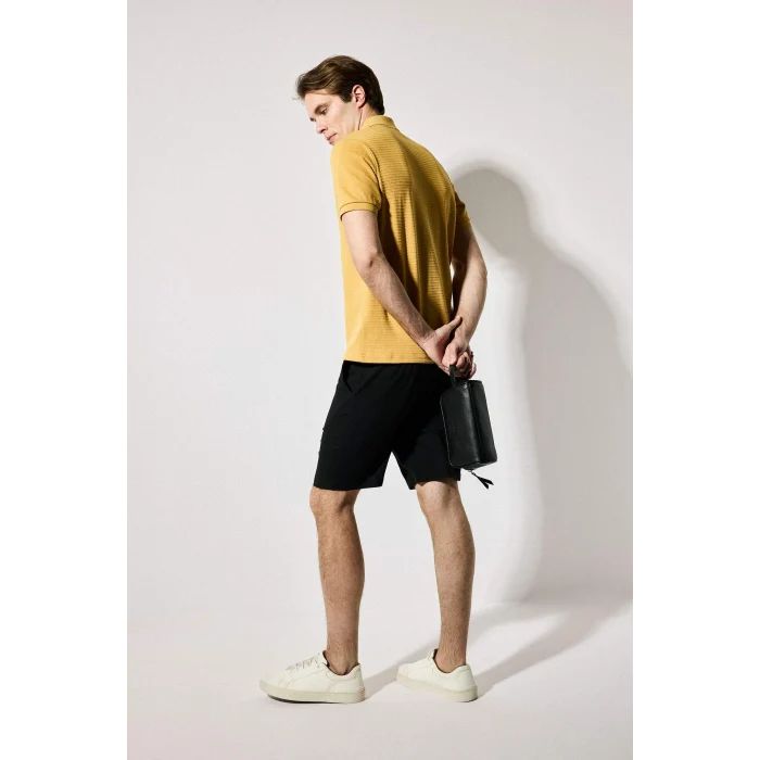 Defacto D4277AXBK27 Siyah REGULAR FIT Keten Gömlek