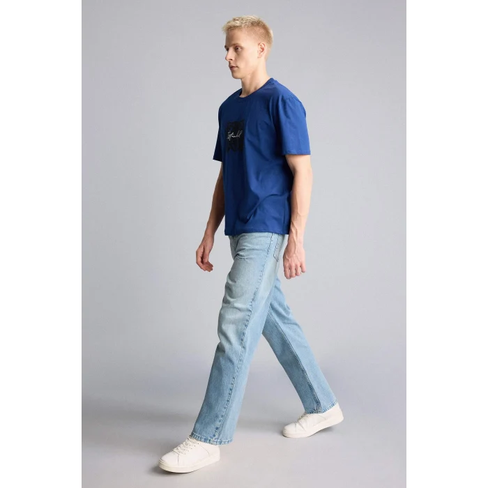 Defacto I2149AXNM39 Mavi %100 Pamuk Baggy Fıt Mavi Jean Pantolon