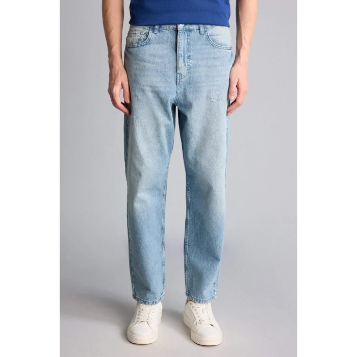 Defacto I2149AXNM39 Mavi %100 Pamuk Baggy Fıt Mavi Jean Pantolon