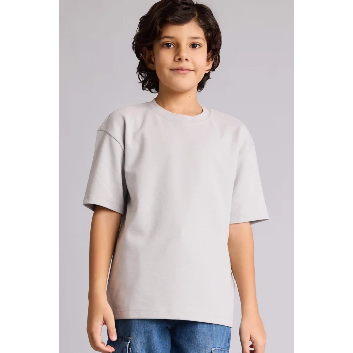 Defacto G6705A8GR297 Gri Oversıze Tişört Erkek Çocuk