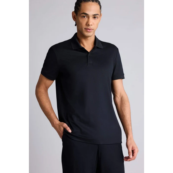 Defacto D9779AXBK81 Siyah Slım Fıt Sporcu Pike Polo Tişört