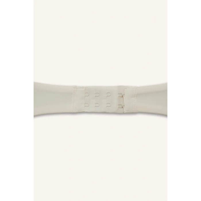 Defacto T8471AZER105 Ekru Micro Kaplı Pedli Balenli Tişört Bra