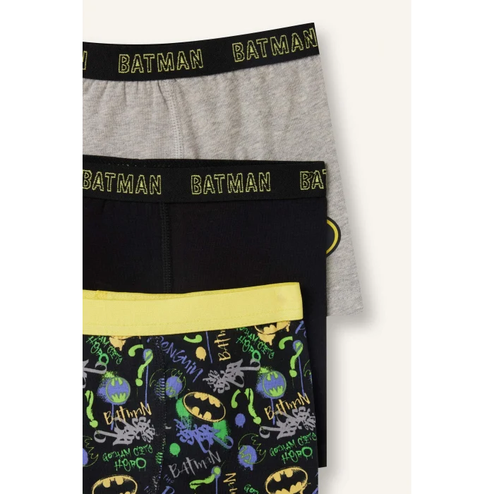Defacto F8576A8BK81 Siyah Batman 3lü Boxer Erkek Çocuk
