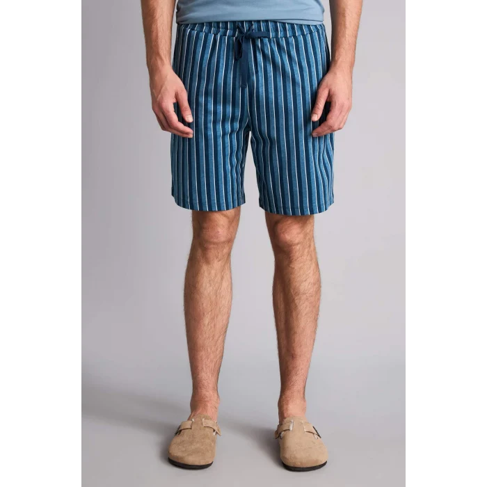 Defacto H8712AXBE485 Mavi %100 Pamuk Çiçekli 2li Dokuma Somon Pijama Kız Bebek