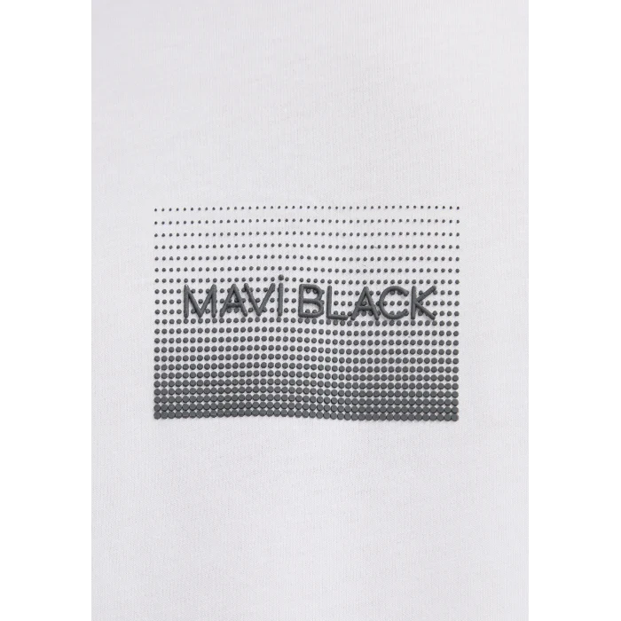 Mavi 0613364-620 Mavi Black Baskılı Beyaz Tişört