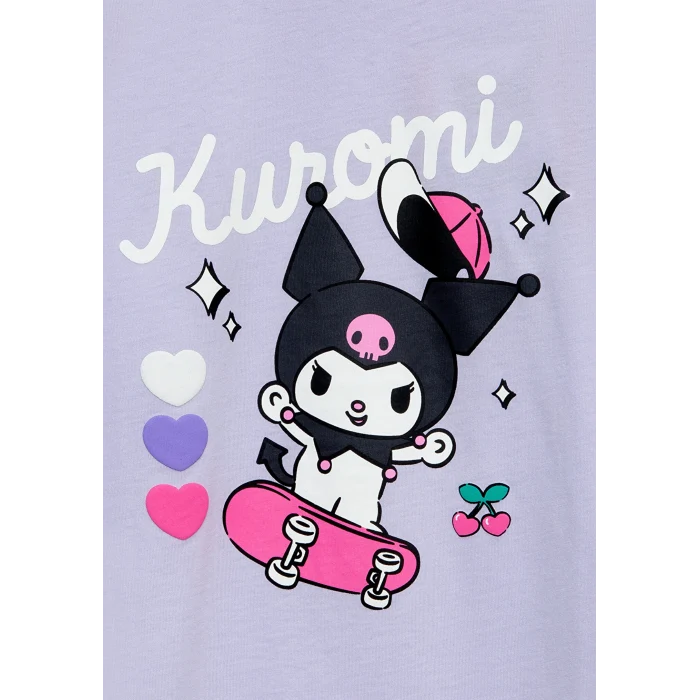 Mavi 7610457-70523 Kuromi Baskılı Mor Tişört