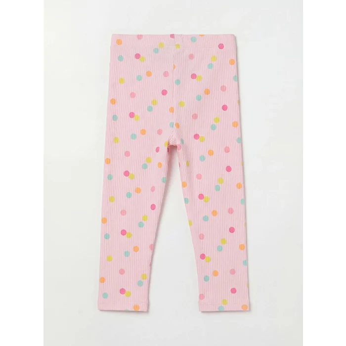 LCW Kids Pembe Puantiyeli Fitilli Kız Çocuk Tayt
