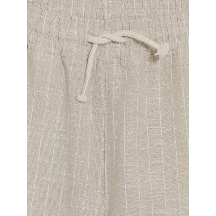 LCW Kids Bej Çizgili Erkek Çocuk Poplin Şort
