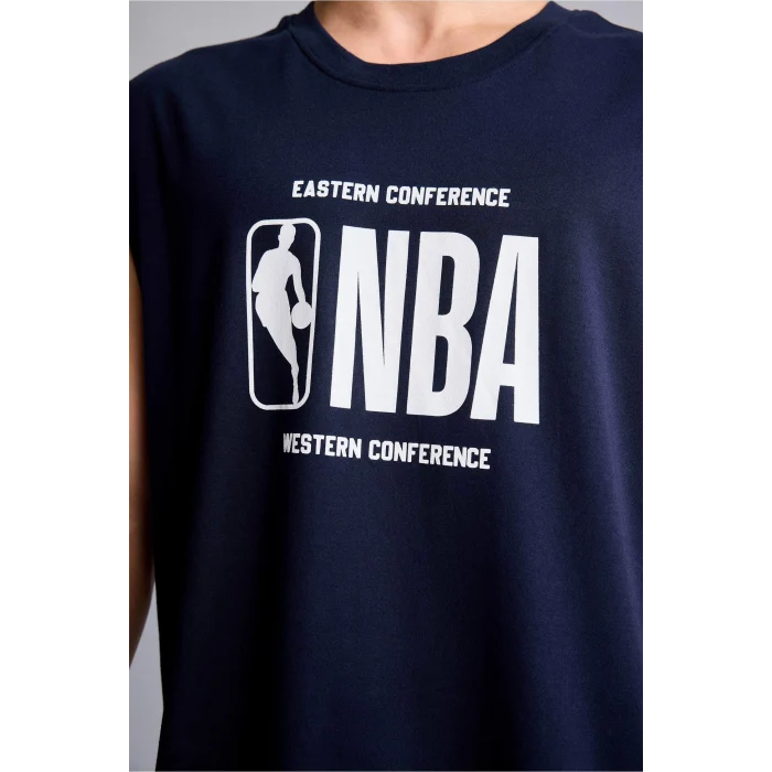 Defacto H3851AXNV253 Lacivert NBA Lisanslı Boxy Fıt Lacivert Atlet